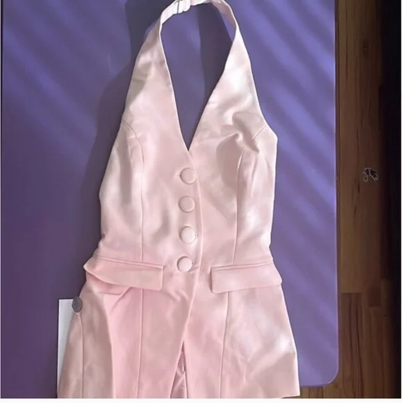 NWT Club L London Blush Halter Neck Matching Pant Set - Picture 1 of 2